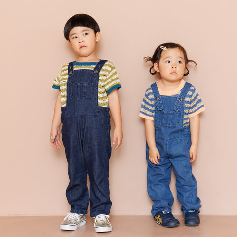 【drop1】&pal（アンドパル）2026SS　denim salopette  navy　デニムサロペット　ネイビー