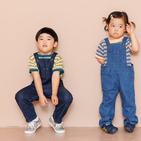 【drop1】&pal（アンドパル）2026SS　denim salopette  navy　デニムサロペット　ネイビー
