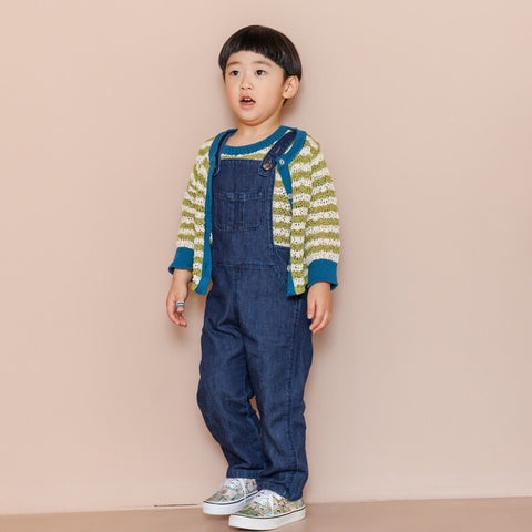 【drop1】&pal（アンドパル）2026SS　denim salopette  navy　デニムサロペット　ネイビー