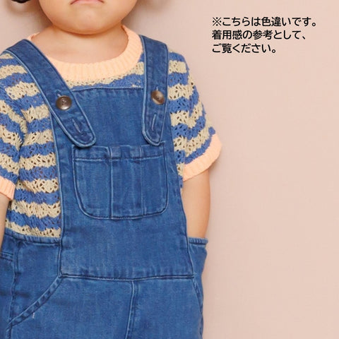 【drop1】&pal（アンドパル）2026SS　denim salopette  pink　デニムサロペット　ピンク