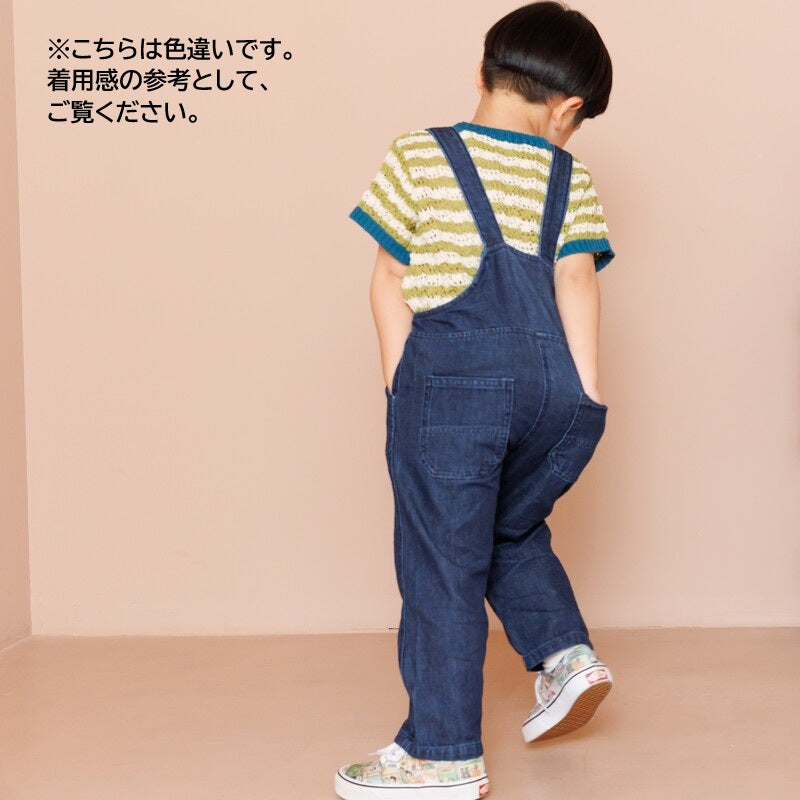 drop1】&pal（アンドパル）2026SS denim salopette pink デニム