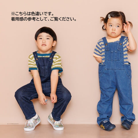 【drop1】&pal（アンドパル）2026SS　denim salopette  pink　デニムサロペット　ピンク