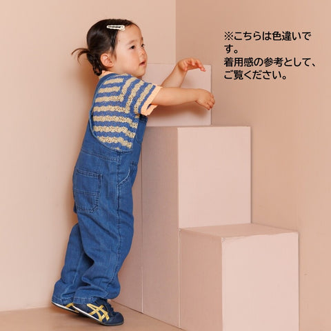 【drop1】&pal（アンドパル）2026SS　denim salopette  pink　デニムサロペット　ピンク