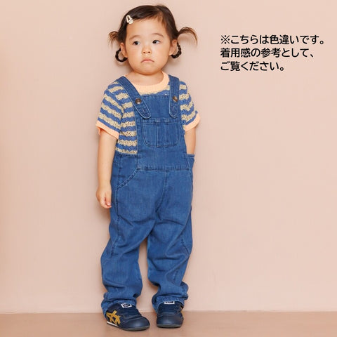 【drop1】&pal（アンドパル）2026SS　denim salopette  pink　デニムサロペット　ピンク