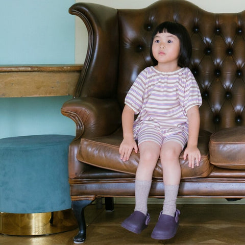 【drop1】&pal（アンドパル）2026SS　Border Pattern Biker Shorts  cream　ボーダー柄バイカーショーツ　クリーム