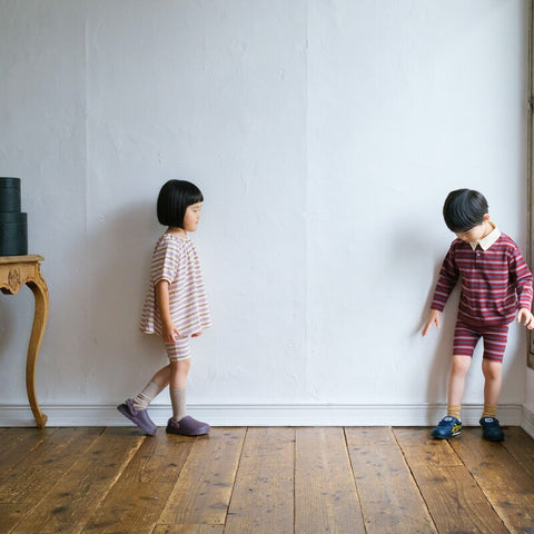 【drop1】&pal（アンドパル）2026SS　Border Pattern Biker Shorts  cream　ボーダー柄バイカーショーツ　クリーム