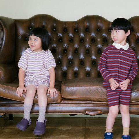 【drop1】&pal（アンドパル）2026SS　Border Pattern Biker Shorts  cream　ボーダー柄バイカーショーツ　クリーム