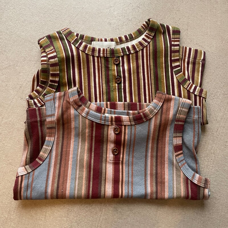 &pal（アンドパル）2026SS multi stripe tank top blue マルチ