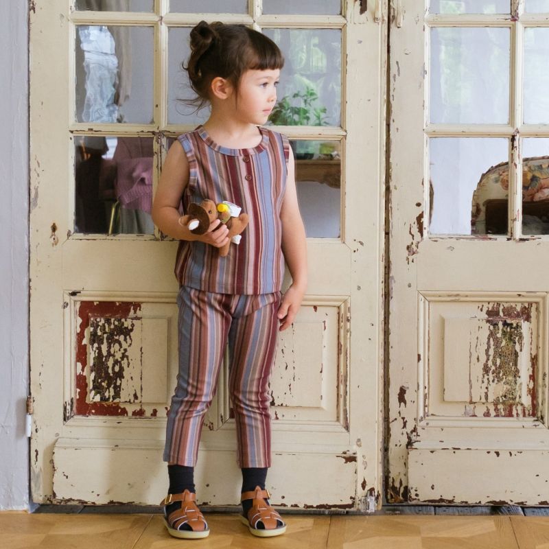 Ans Dots Loevner ストライプレギンス フリーサイズ &pal（アンドパル）2026SS multi-stripe leggings blue マルチ