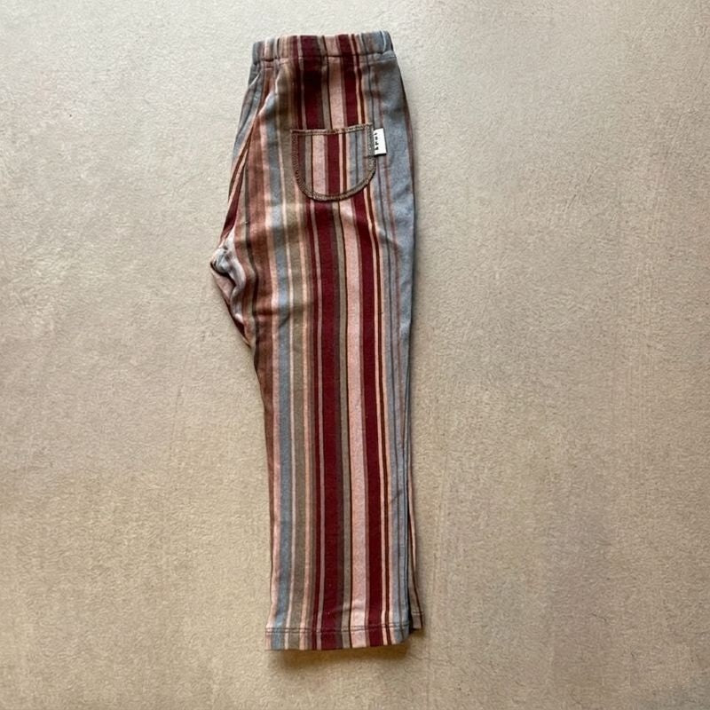 &pal（アンドパル）2026SS multi-stripe leggings blue マルチ