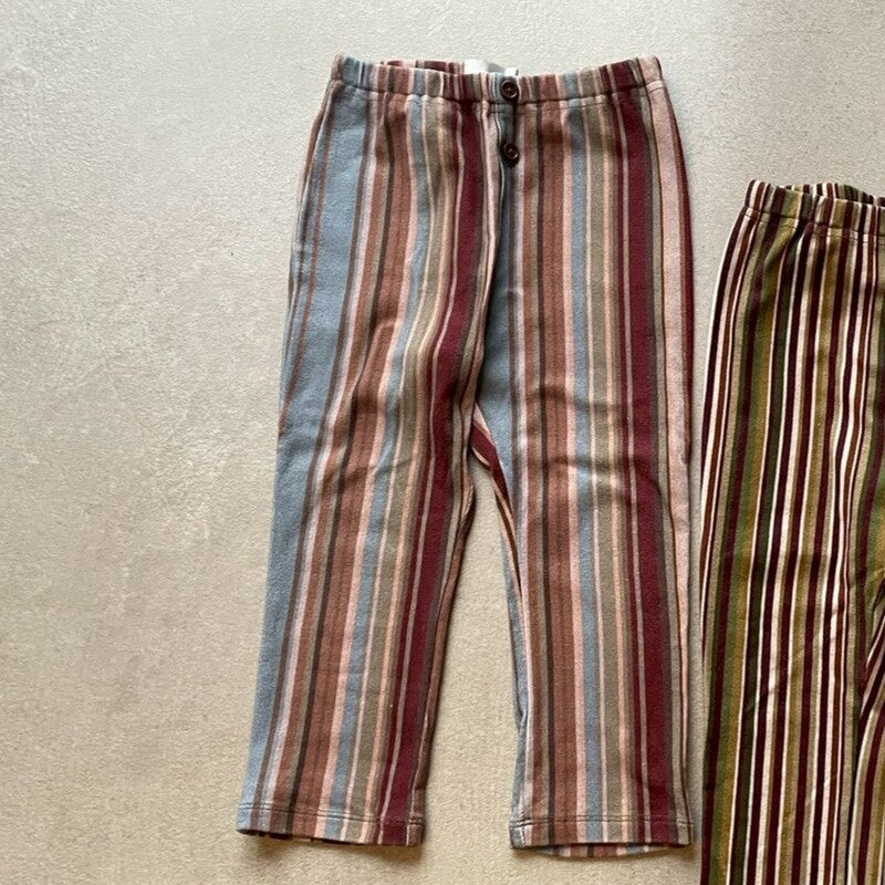 &pal（アンドパル）2026SS multi-stripe leggings blue マルチ