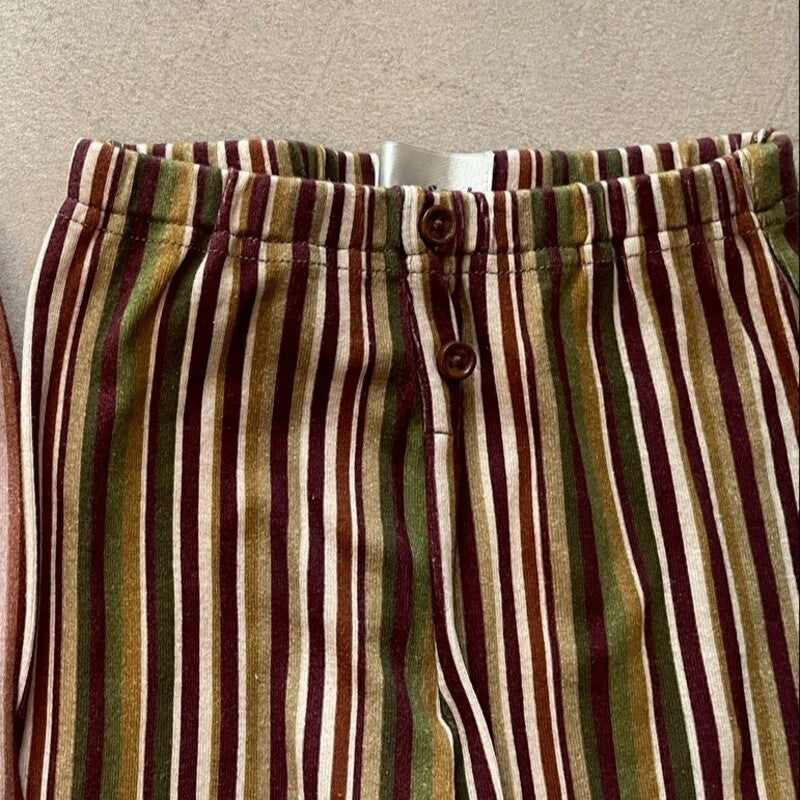 &pal（アンドパル）2026SS multi-stripe leggings Khaki マルチ