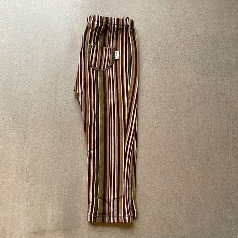 &pal（アンドパル）2026SS multi-stripe leggings Khaki マルチ