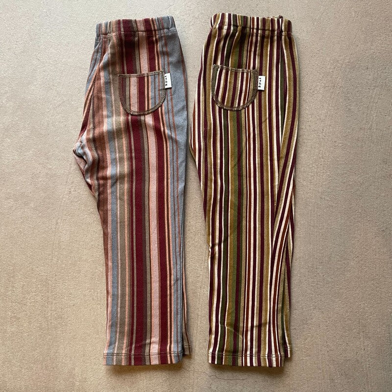 &pal（アンドパル）2026SS multi-stripe leggings Khaki マルチ