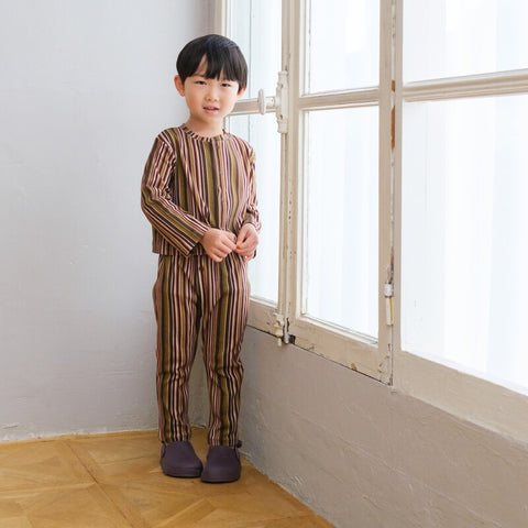 [Reservations for delivery in October] &amp;pal 2024AW moon pattern salo pett Moon flare overalls navy