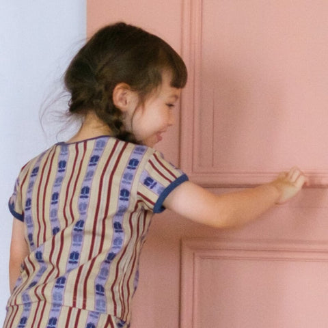 【drop2】&pal（アンドパル）2026SS　retro stripe T-shirt  cream　レトロストライプTシャツ　クリーム