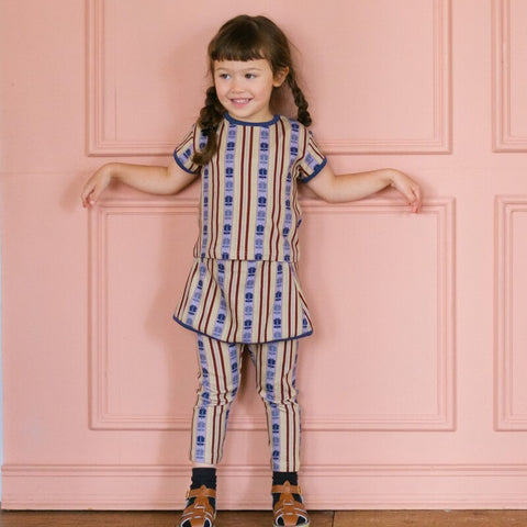 【drop2】&pal（アンドパル）2026SS　retro stripe T-shirt  cream　レトロストライプTシャツ　クリーム