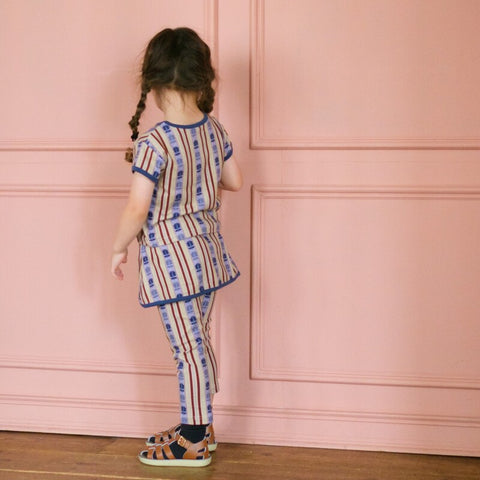 【drop2】&pal（アンドパル）2026SS　retro stripe T-shirt  cream　レトロストライプTシャツ　クリーム