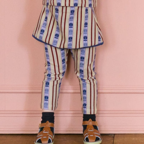 【drop2】&pal（アンドパル）2026SS　retro stripe skirt leggings cream レトロストライプスカッツ　クリーム