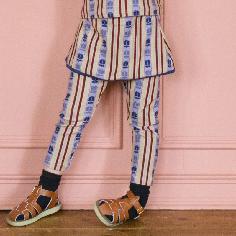 drop2】&pal（アンドパル）2026SS retro stripe skirt leggings cream