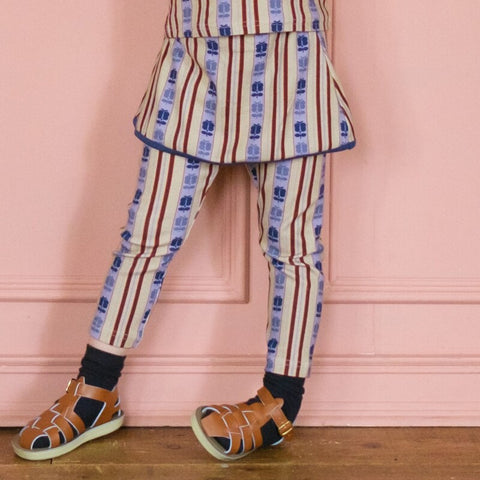 【drop2】&pal（アンドパル）2026SS　retro stripe skirt leggings cream レトロストライプスカッツ　クリーム