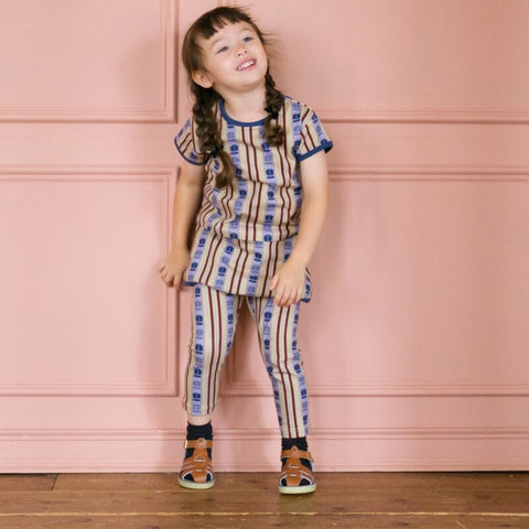 【drop2】&pal（アンドパル）2026SS　retro stripe skirt leggings cream レトロストライプスカッツ　クリーム