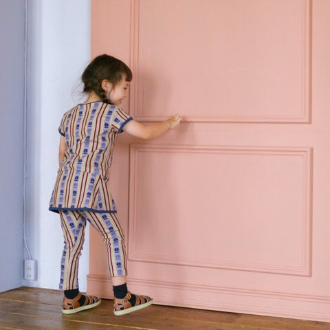 【drop2】&pal（アンドパル）2026SS　retro stripe skirt leggings cream レトロストライプスカッツ　クリーム