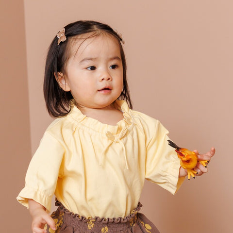 【drop3】&pal（アンドパル）2026SS　retro color puff sleeve T-shirt  cream　パフTシャツ　クリーム