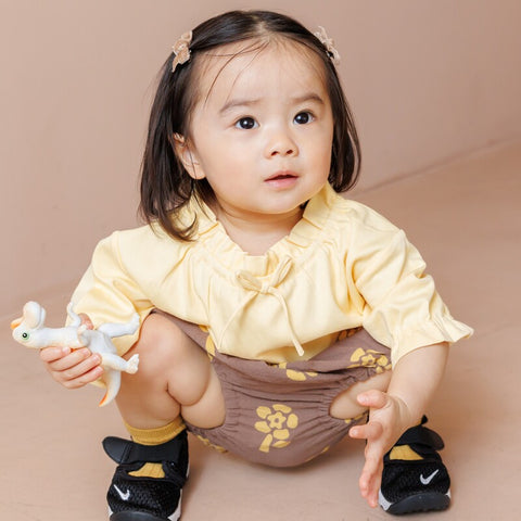 【drop3】&pal（アンドパル）2026SS　retro color puff sleeve T-shirt  cream　パフTシャツ　クリーム