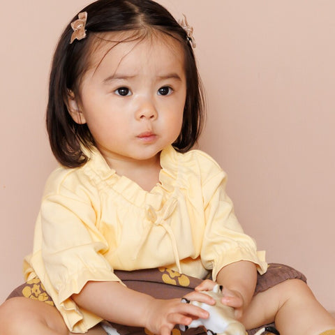 【drop3】&pal（アンドパル）2026SS　retro color puff sleeve T-shirt  cream　パフTシャツ　クリーム