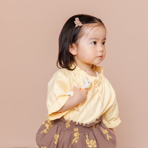 【drop3】&pal（アンドパル）2026SS　retro color puff sleeve T-shirt  cream　パフTシャツ　クリーム