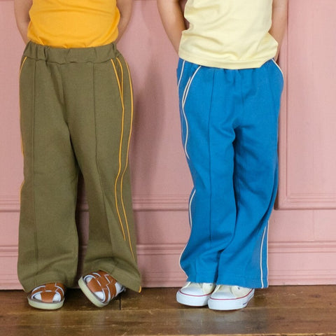 【drop3】&pal（アンドパル）2026SS　retro color line pants　navy　サイドラインパンツ　ネイビー