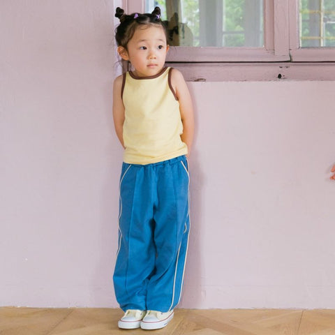 【drop3】&pal（アンドパル）2026SS　retro color line pants　navy　サイドラインパンツ　ネイビー