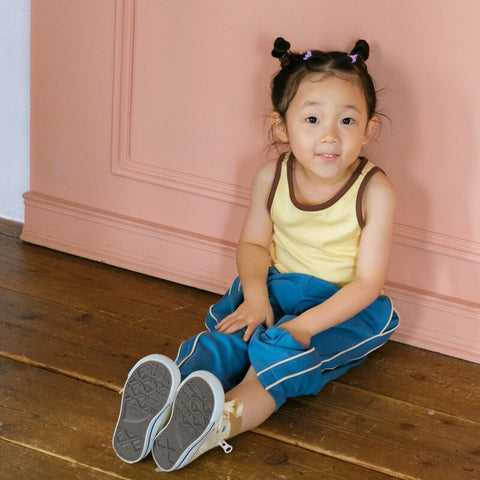 【drop3】&pal（アンドパル）2026SS　retro color line pants　navy　サイドラインパンツ　ネイビー