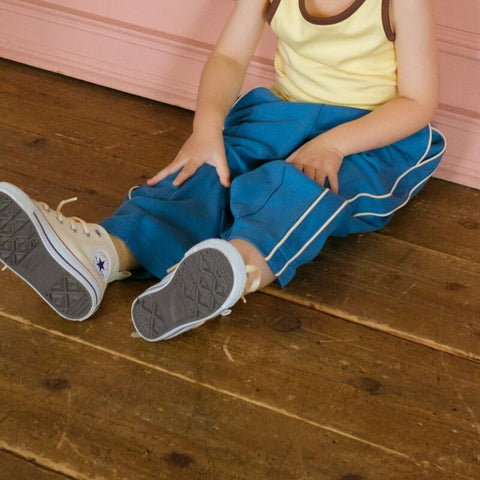 【drop3】&pal（アンドパル）2026SS　retro color line pants　navy　サイドラインパンツ　ネイビー