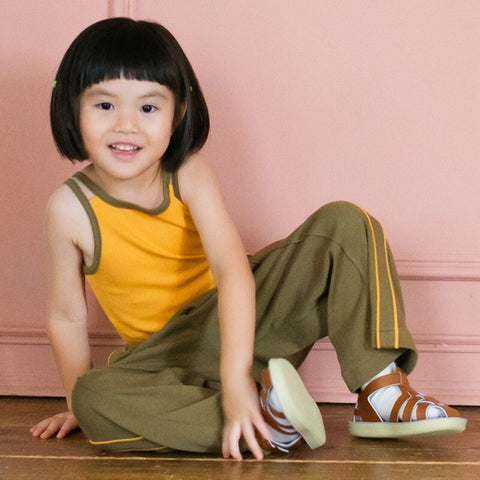 【drop3】&pal（アンドパル）2026SS　retro color W strap camisole　ダブルストラップキャミ　オレンジ