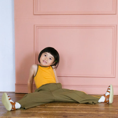 【drop3】&pal（アンドパル）2026SS　retro color W strap camisole　ダブルストラップキャミ　オレンジ