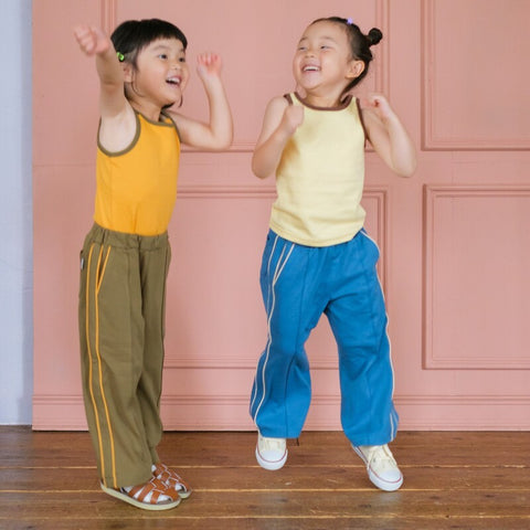 【drop3】&pal（アンドパル）2026SS　retro color W strap camisole　ダブルストラップキャミ　オレンジ