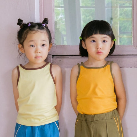 【drop3】&pal（アンドパル）2026SS　retro color W strap camisole　ダブルストラップキャミ　オレンジ