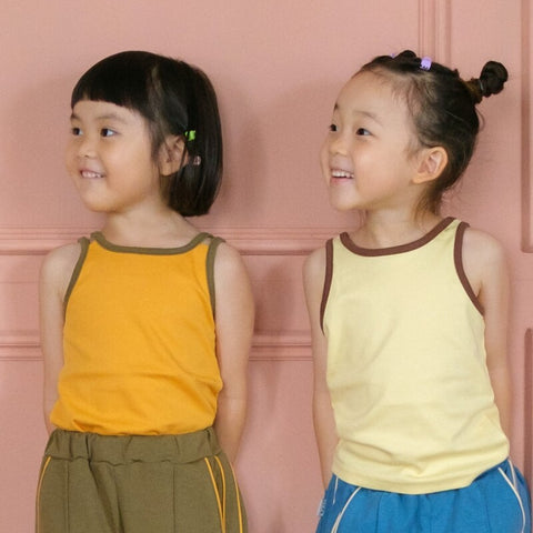【drop3】&pal（アンドパル）2026SS　retro color W strap camisole　ダブルストラップキャミ　オレンジ