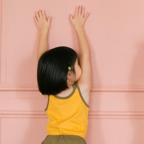 【drop3】&pal（アンドパル）2026SS　retro color W strap camisole　ダブルストラップキャミ　オレンジ