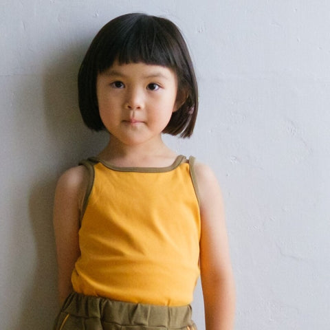 【drop3】&pal（アンドパル）2026SS　retro color W strap camisole　ダブルストラップキャミ　オレンジ