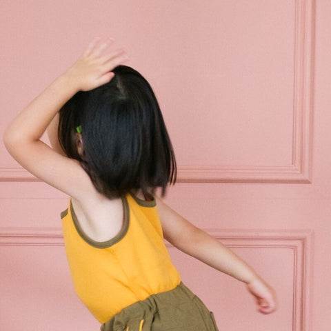 【drop3】&pal（アンドパル）2026SS　retro color W strap camisole　ダブルストラップキャミ　オレンジ