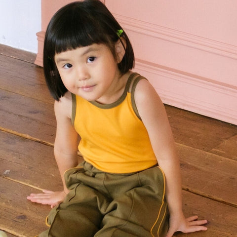 【drop3】&pal（アンドパル）2026SS　retro color W strap camisole　ダブルストラップキャミ　オレンジ