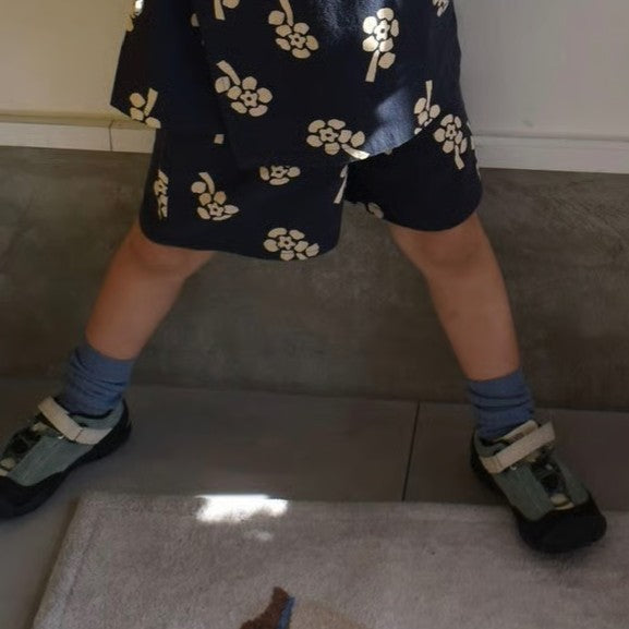 &pal（アンドパル）2026SS floral print shorts navy フラワーショート