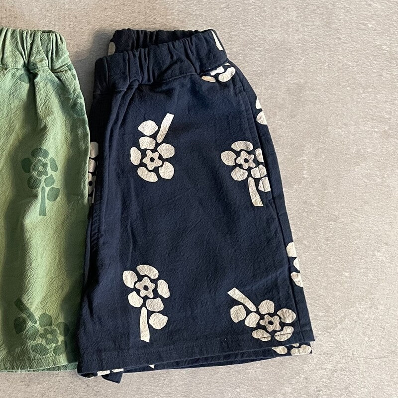 &pal（アンドパル）2026SS floral print shorts navy フラワーショート