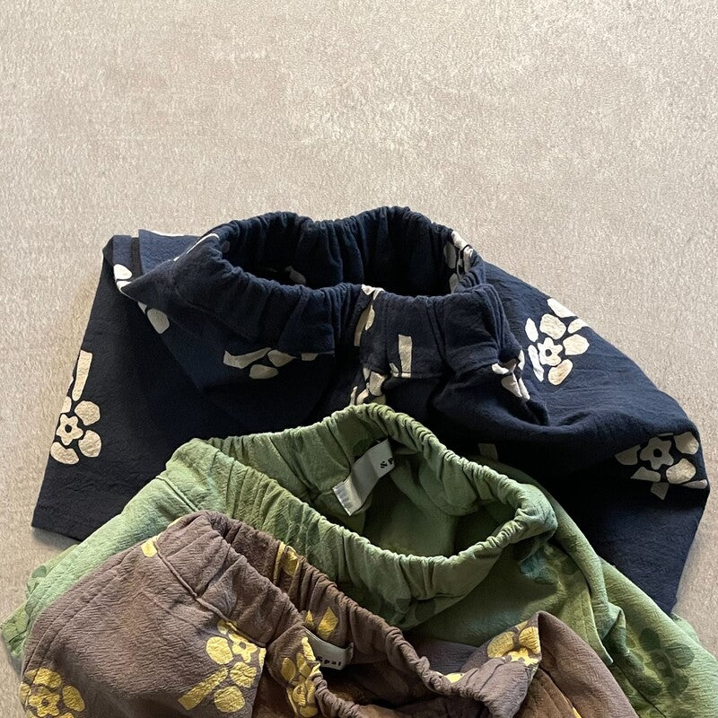 &pal（アンドパル）2026SS floral print shorts navy フラワーショート