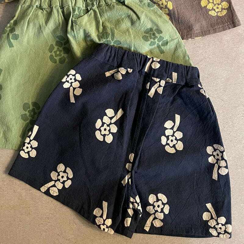 &pal（アンドパル）2026SS floral print shorts navy フラワーショート