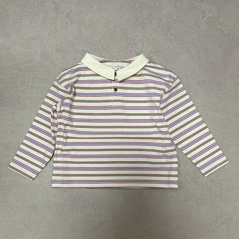 【drop1】&pal（アンドパル）2026SS　Border Pattern Rugger Shirt  cream　ボーダ柄ーラガーシャツ　クリーム