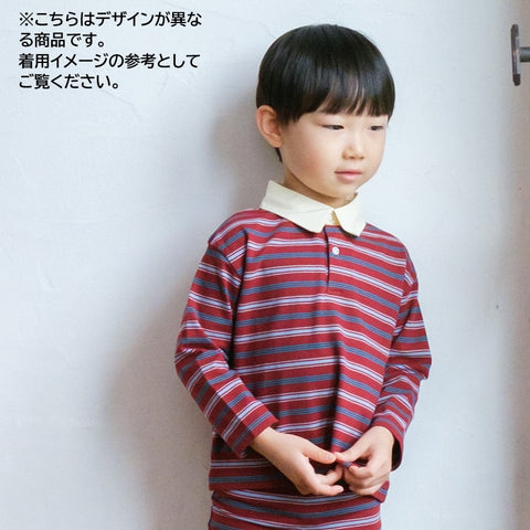 【drop1】&pal（アンドパル）2026SS　Border Pattern Rugger Shirt  cream　ボーダ柄ーラガーシャツ　クリーム